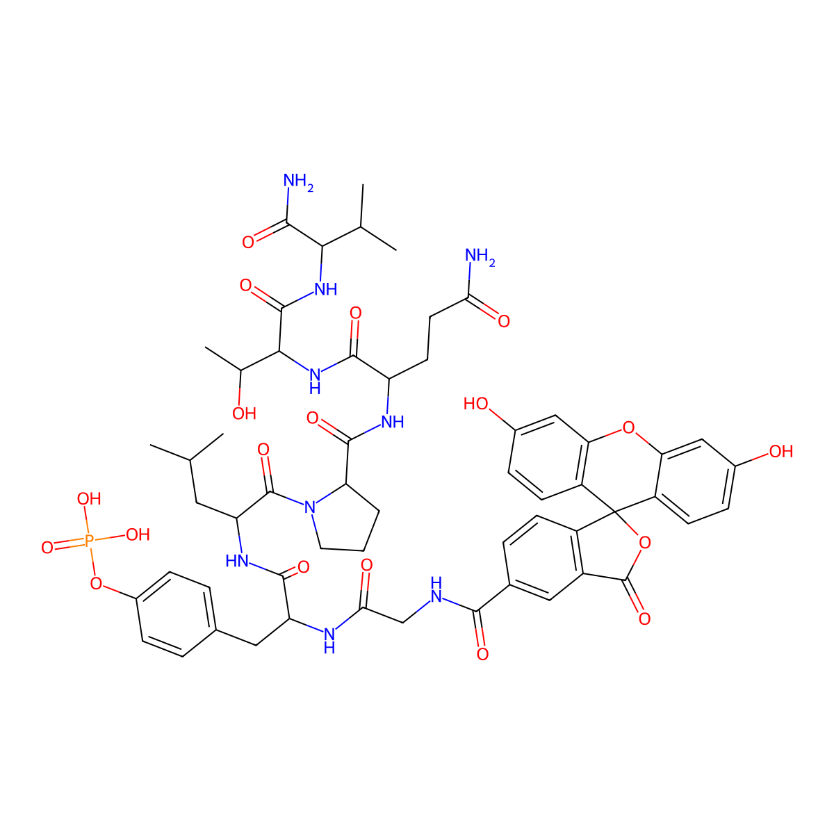 5-FAM-GpYLPQTV-NH2 molecular structure, CAS 769166-98-5