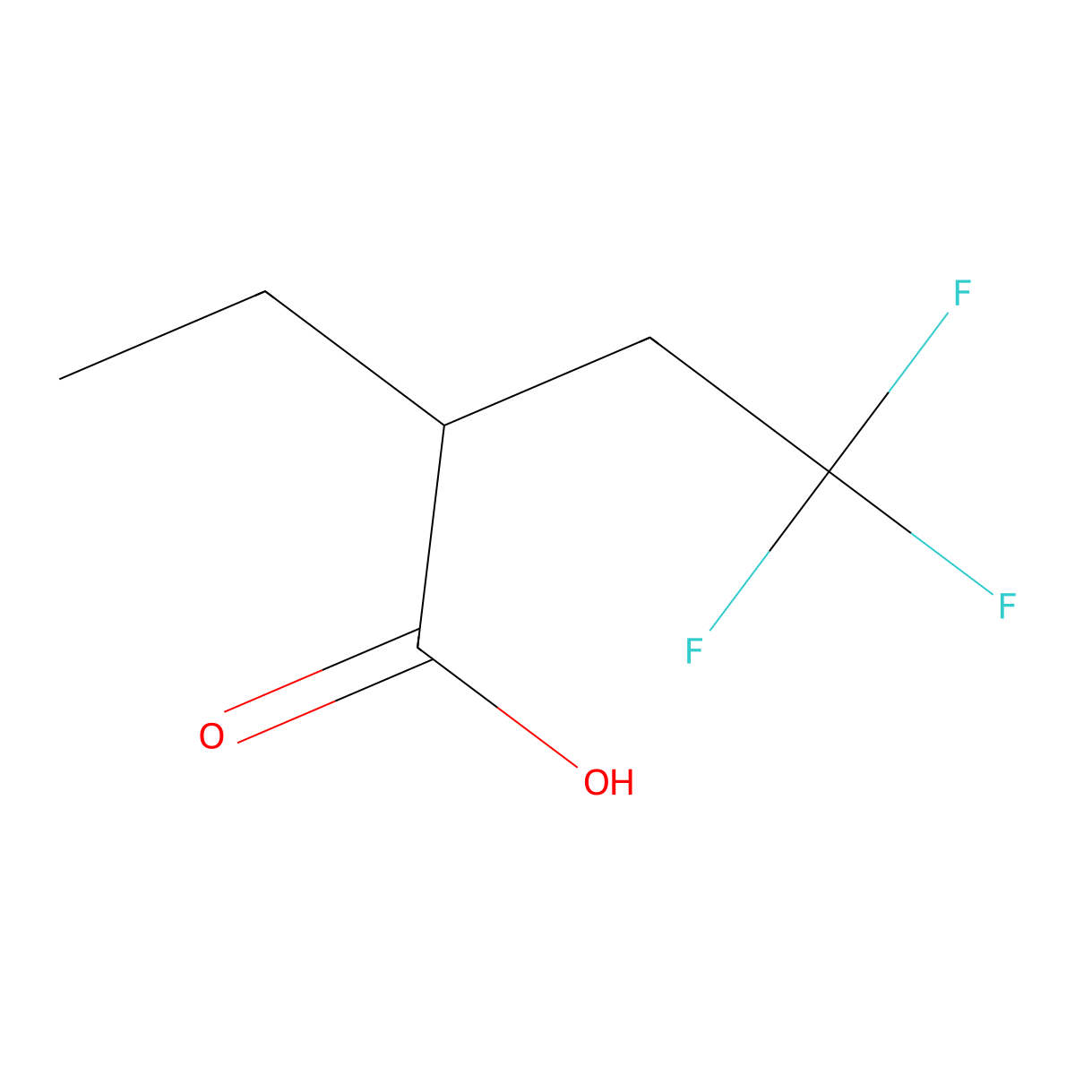 2-Ethyl-4,4,4-trifluorobutanoic acid molecular structure, CAS 769169-19-9