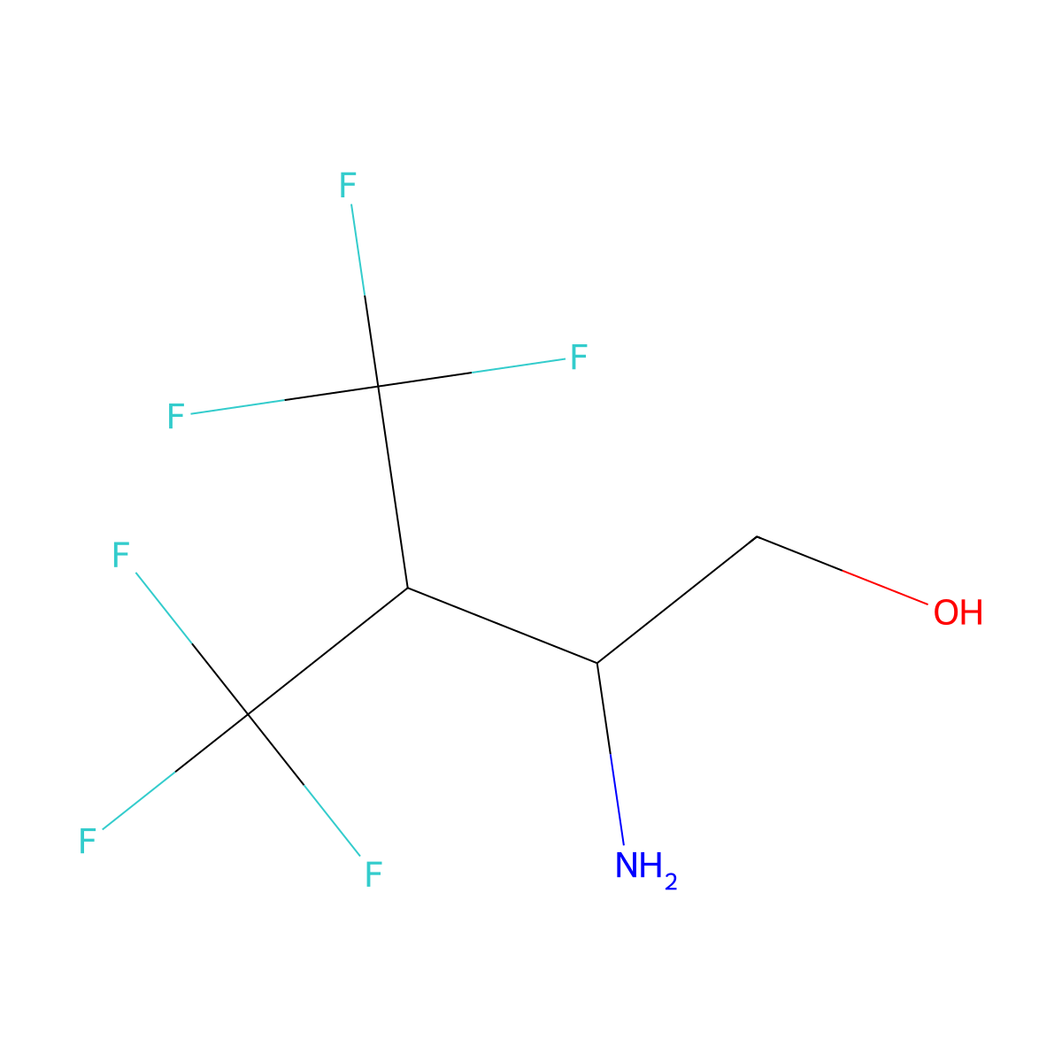 (1S)-3,3,3-trifluoro-2-(trifluoromethyl)-1-(hydroxymethyl)propylamine molecular structure, CAS 769169-54-2