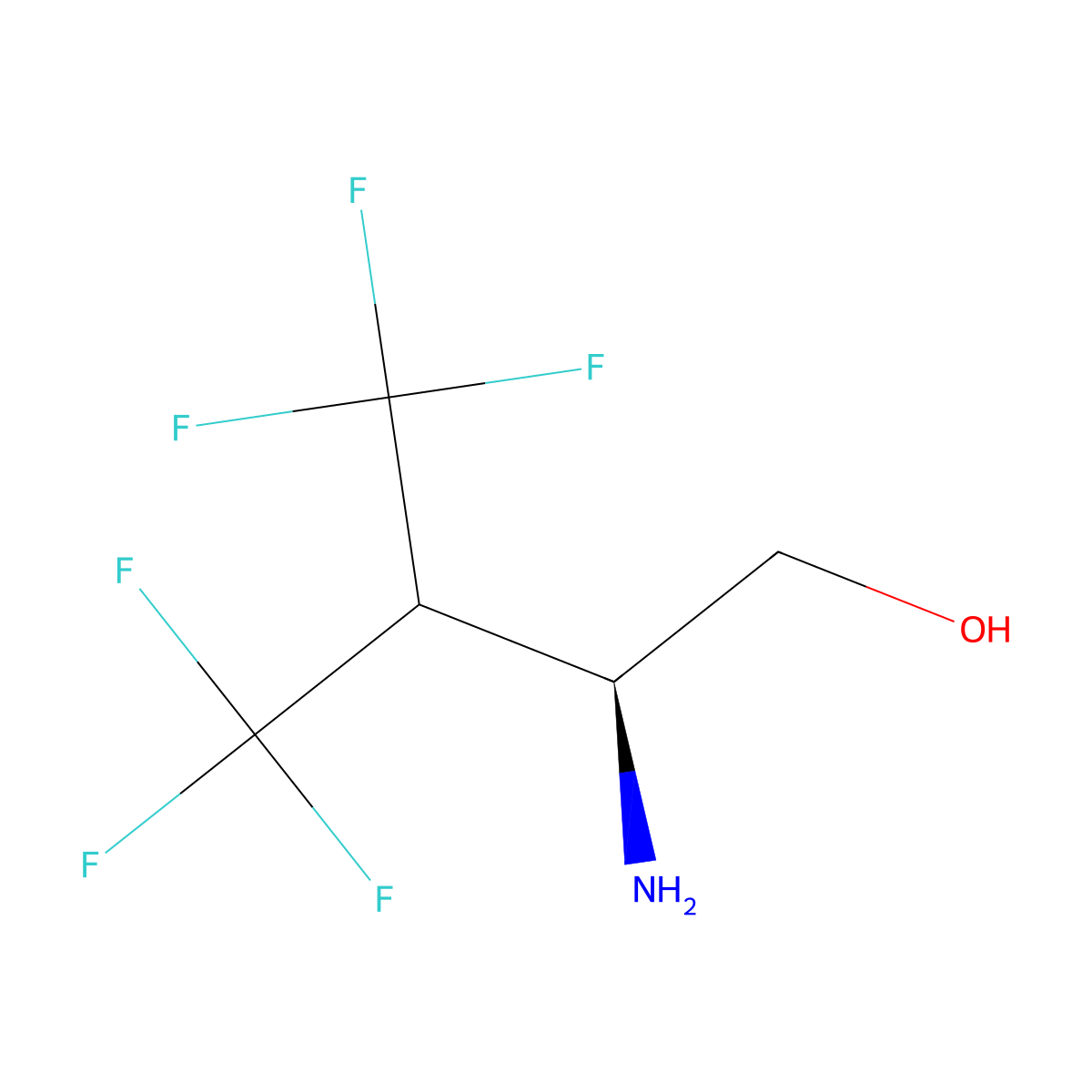 (1S)-3,3,3-trifluoro-2-(trifluoromethyl)-1-(hydroxymethyl)propylamine molecular structure, CAS 769169-54-2