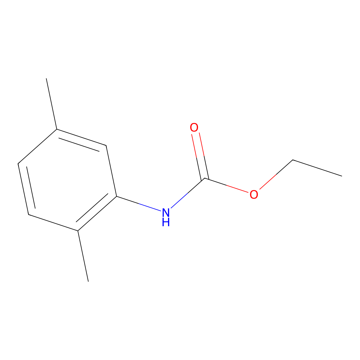 Ethyl 2,5-dimethylphenylcarbamate molecular structure, CAS 76917-05-0