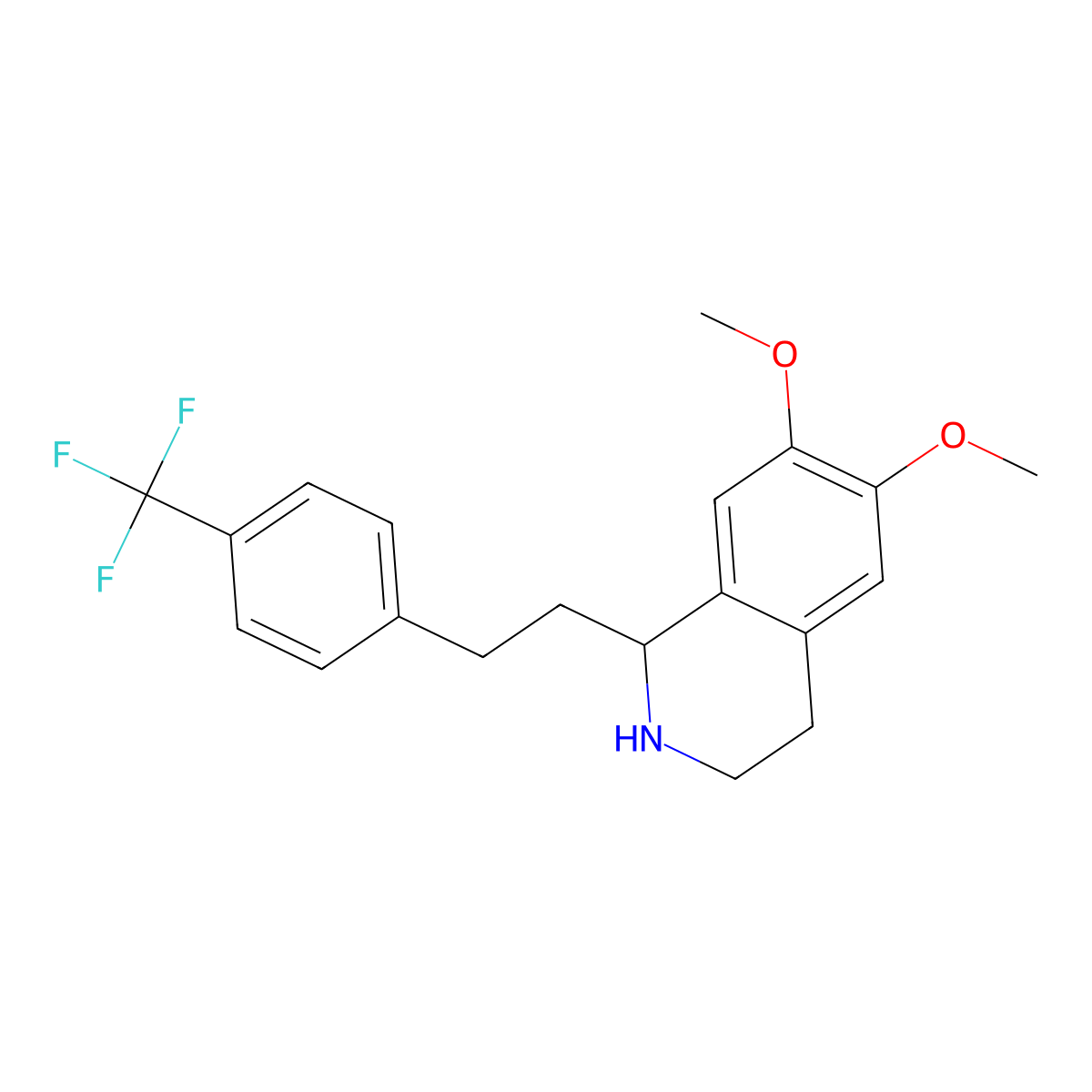 6,7-Dimethoxy-1-(4-(trifluoromethyl)phenethyl)-1,2,3,4-tetrahydroisoquinoline molecular structure, CAS 769172-75-0