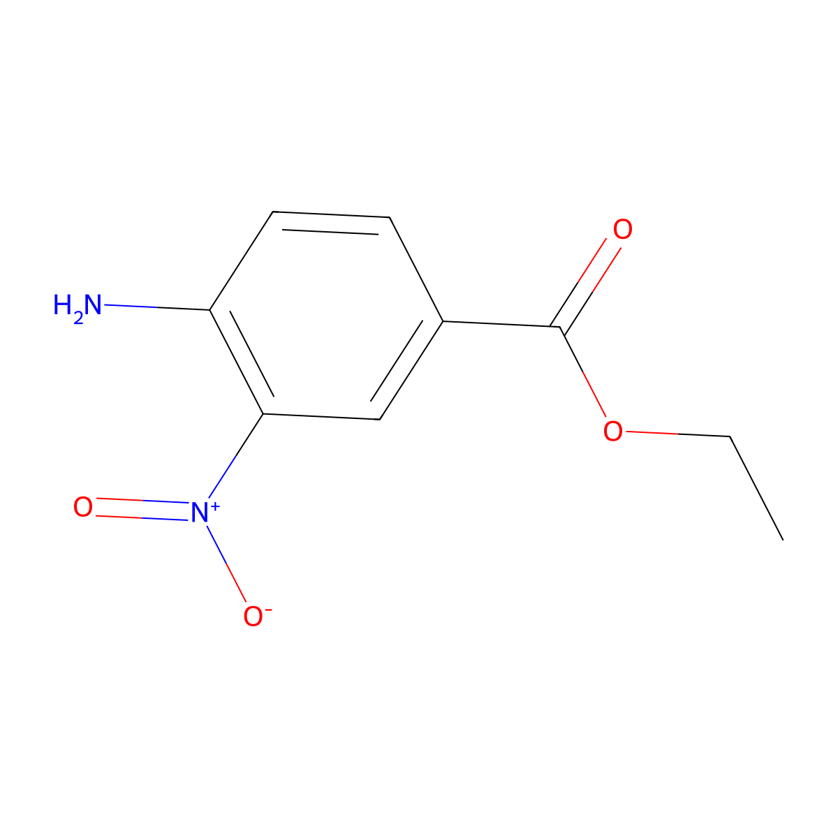 Benzoic acid, 4-amino-3-nitro-, ethyl ester molecular structure, CAS 76918-64-4