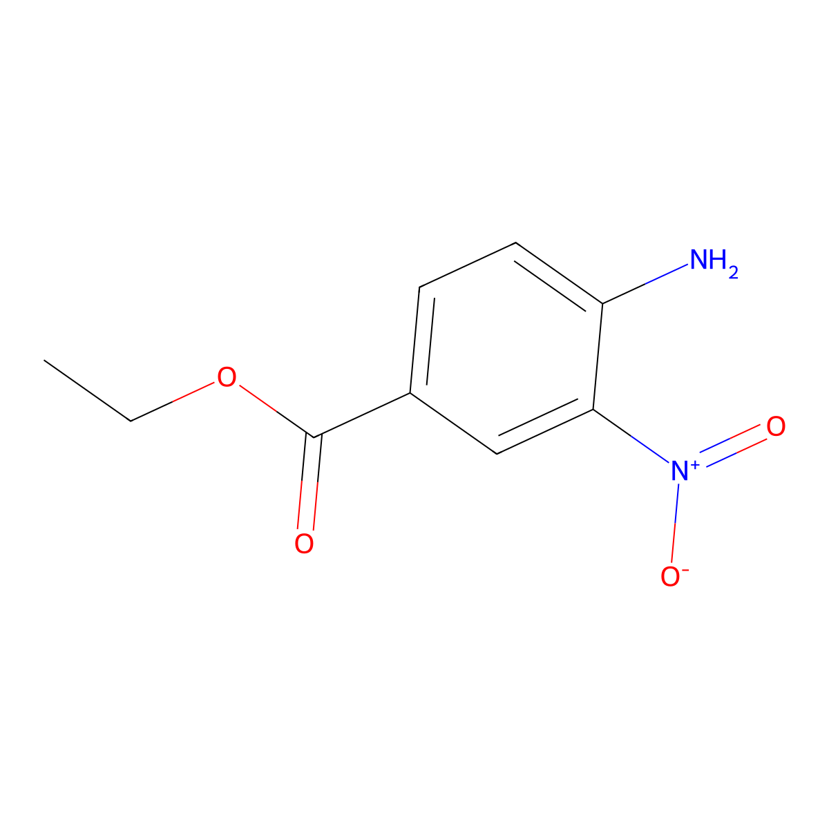 Benzoic acid, 4-amino-3-nitro-, ethyl ester molecular structure, CAS 76918-64-4