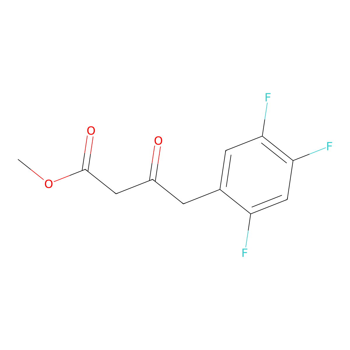 Methyl 3-oxo-4-(2,4,5-trifluorophenyl)butanoate molecular structure, CAS 769195-26-8