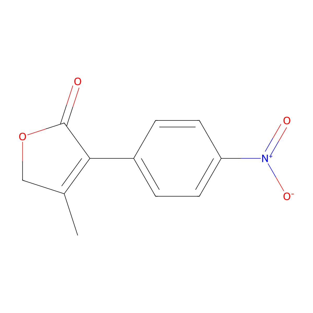 4-methyl-3-(4-nitrophenyl)-2(5H)-furanone molecular structure, CAS 7692-92-4