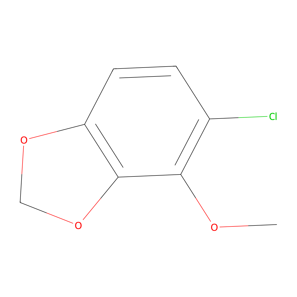 5-Chloro-4-methoxy-1,3-benzodioxole molecular structure, CAS 76921-01-2