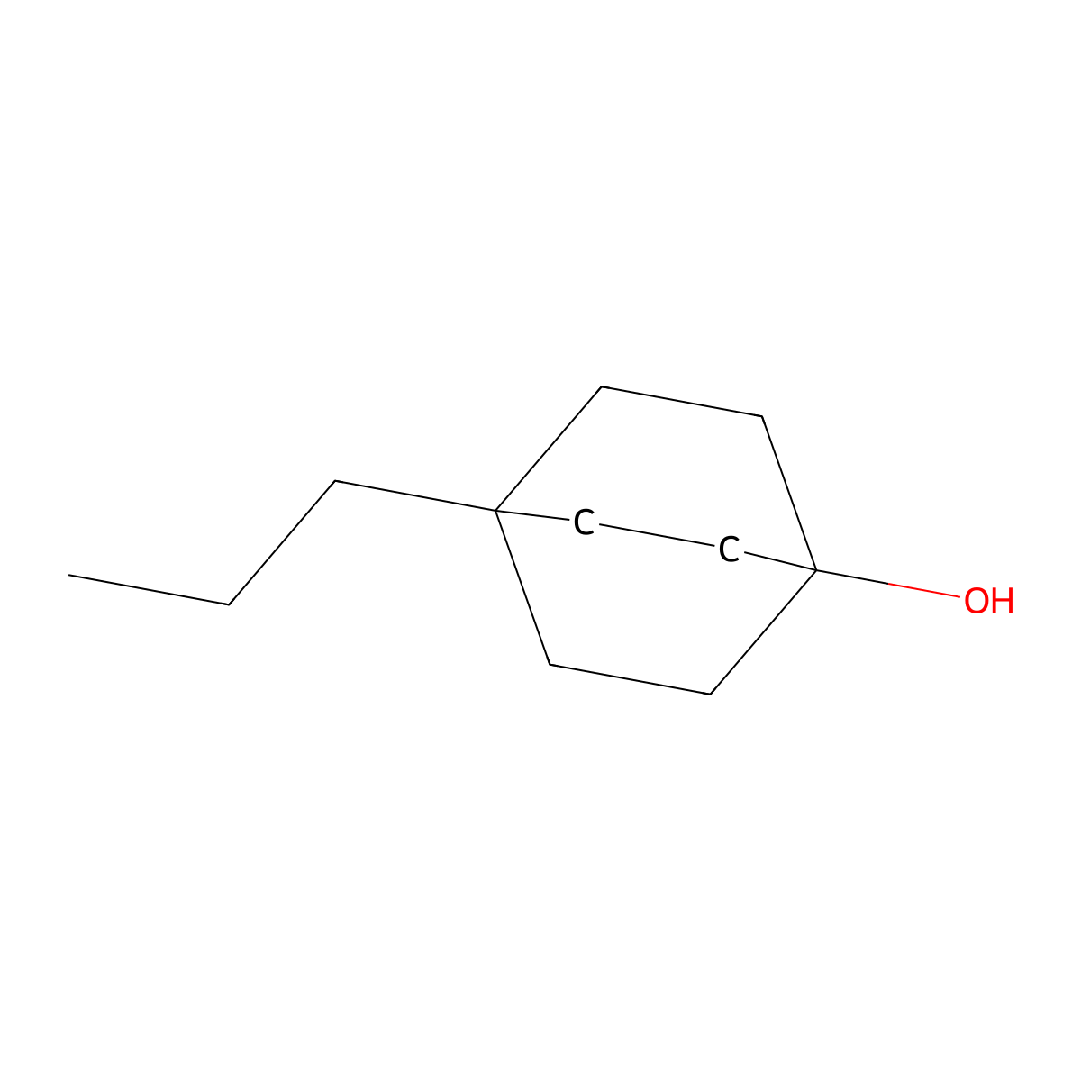 4-Propylbicyclo[2.2.2]octan-1-ol molecular structure, CAS 76921-54-5