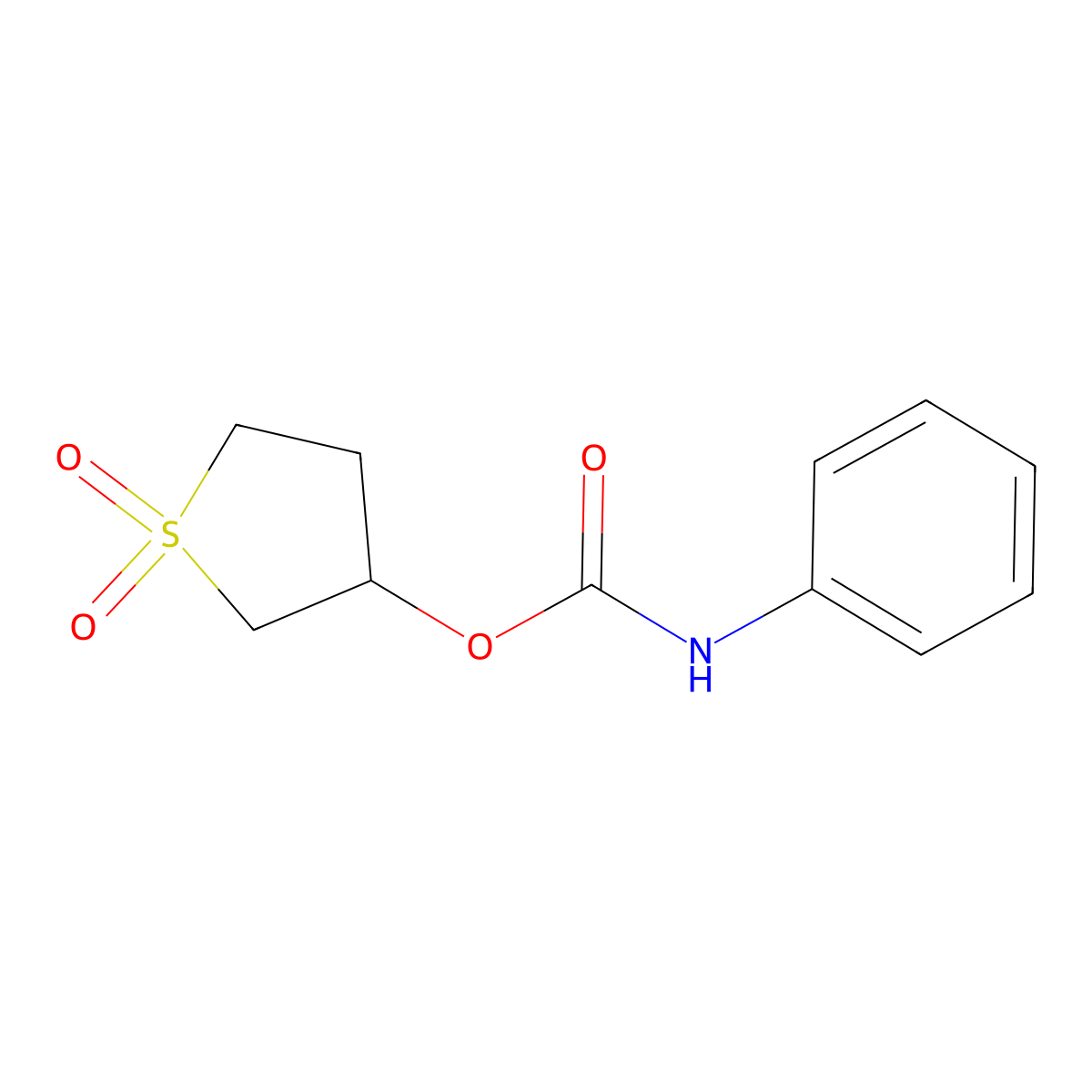 (1,1-dioxothiolan-3-yl) N-phenylcarbamate molecular structure, CAS 76924-19-1