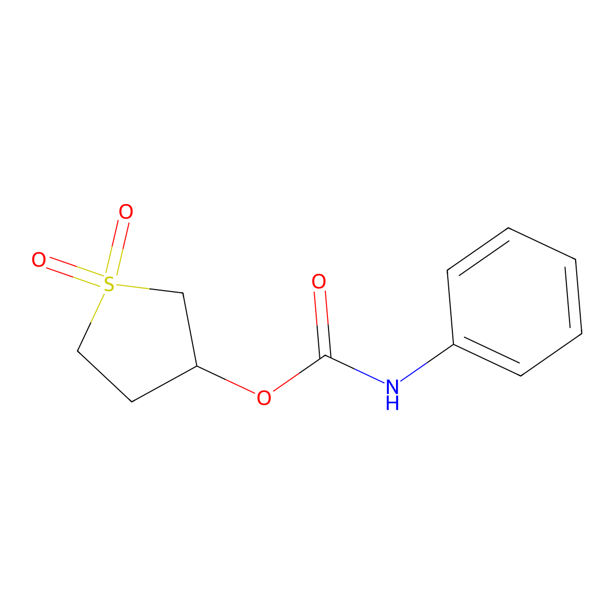 (1,1-dioxothiolan-3-yl) N-phenylcarbamate molecular structure, CAS 76924-19-1