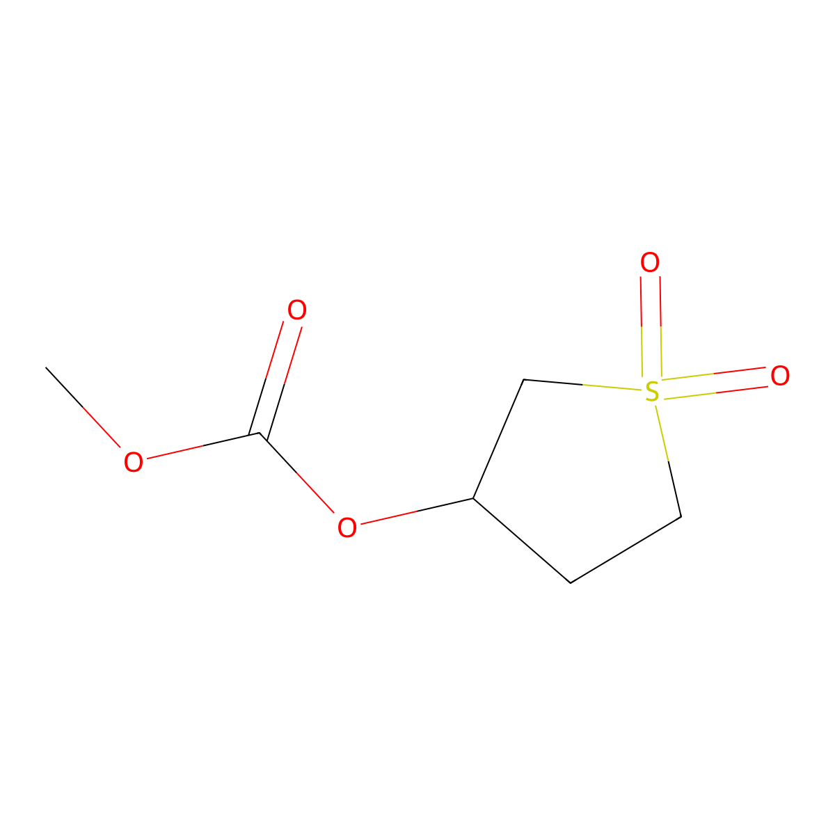1,1-Dioxothiolan-3-yl methoxyformate molecular structure, CAS 76924-20-4
