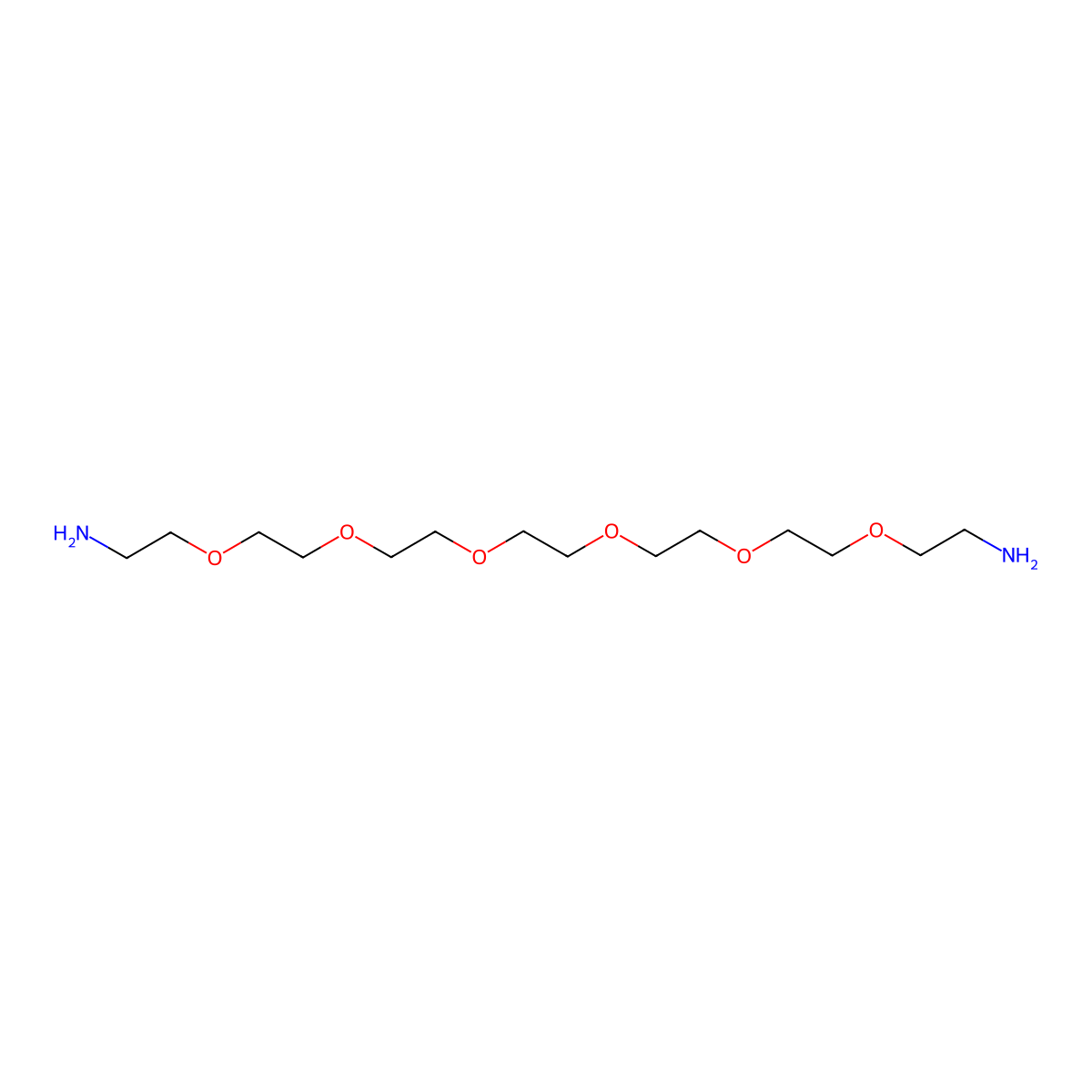 Amino-PEG6-amine molecular structure, CAS 76927-70-3