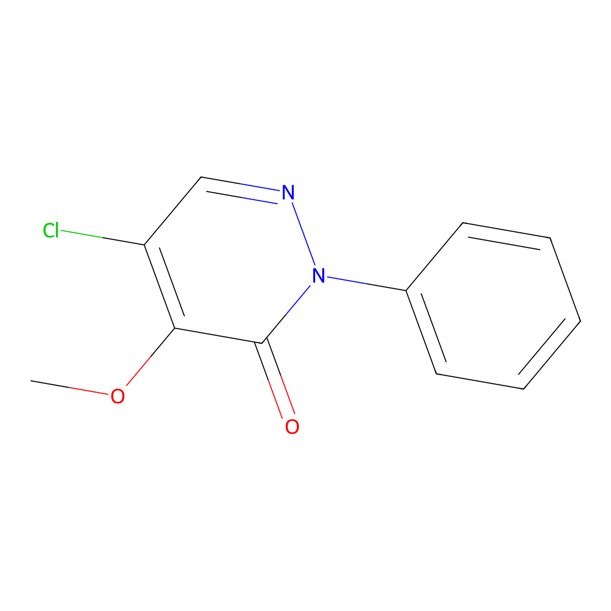 5-Chloro-4-methoxy-2-phenyl-3(2H)-pyridazinone molecular structure, CAS 76929-42-5