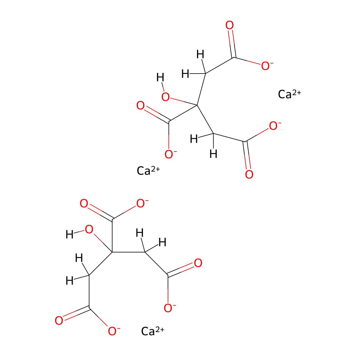 Tricalcium Citrate molecular structure, CAS 7693-13-2