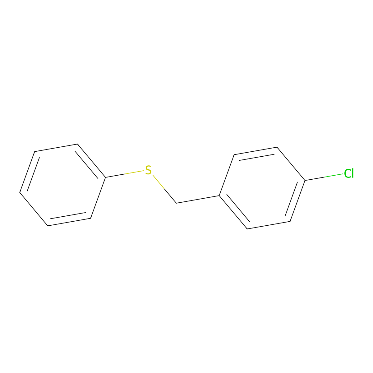 4-Chlorobenzyl phenyl sulfide molecular structure, CAS 7693-30-3