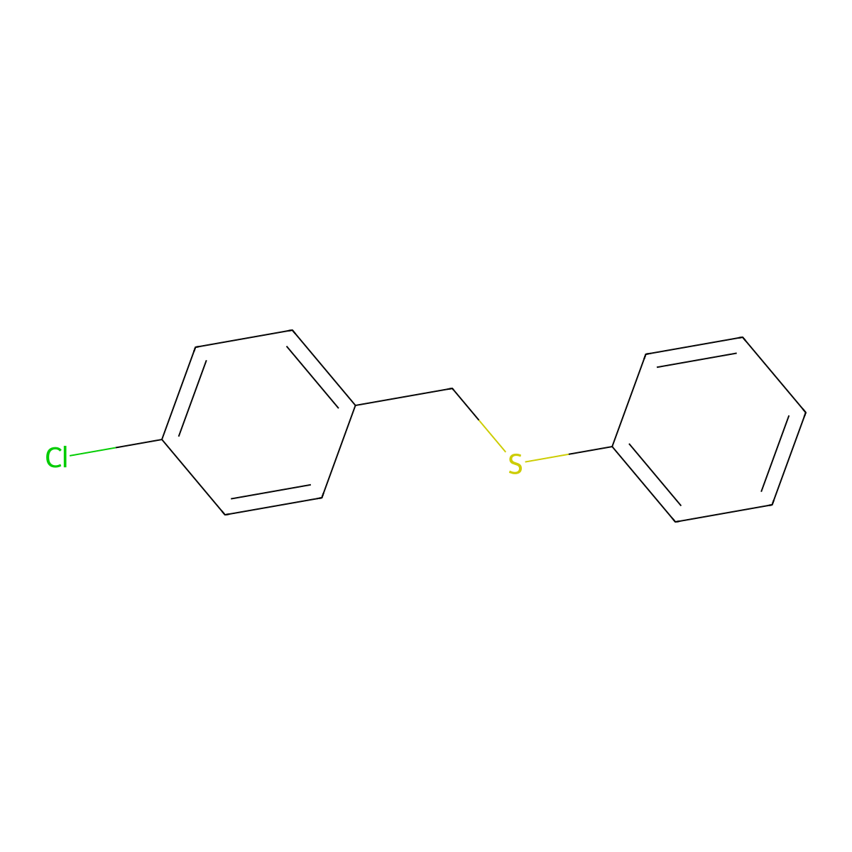 4-Chlorobenzyl phenyl sulfide molecular structure, CAS 7693-30-3