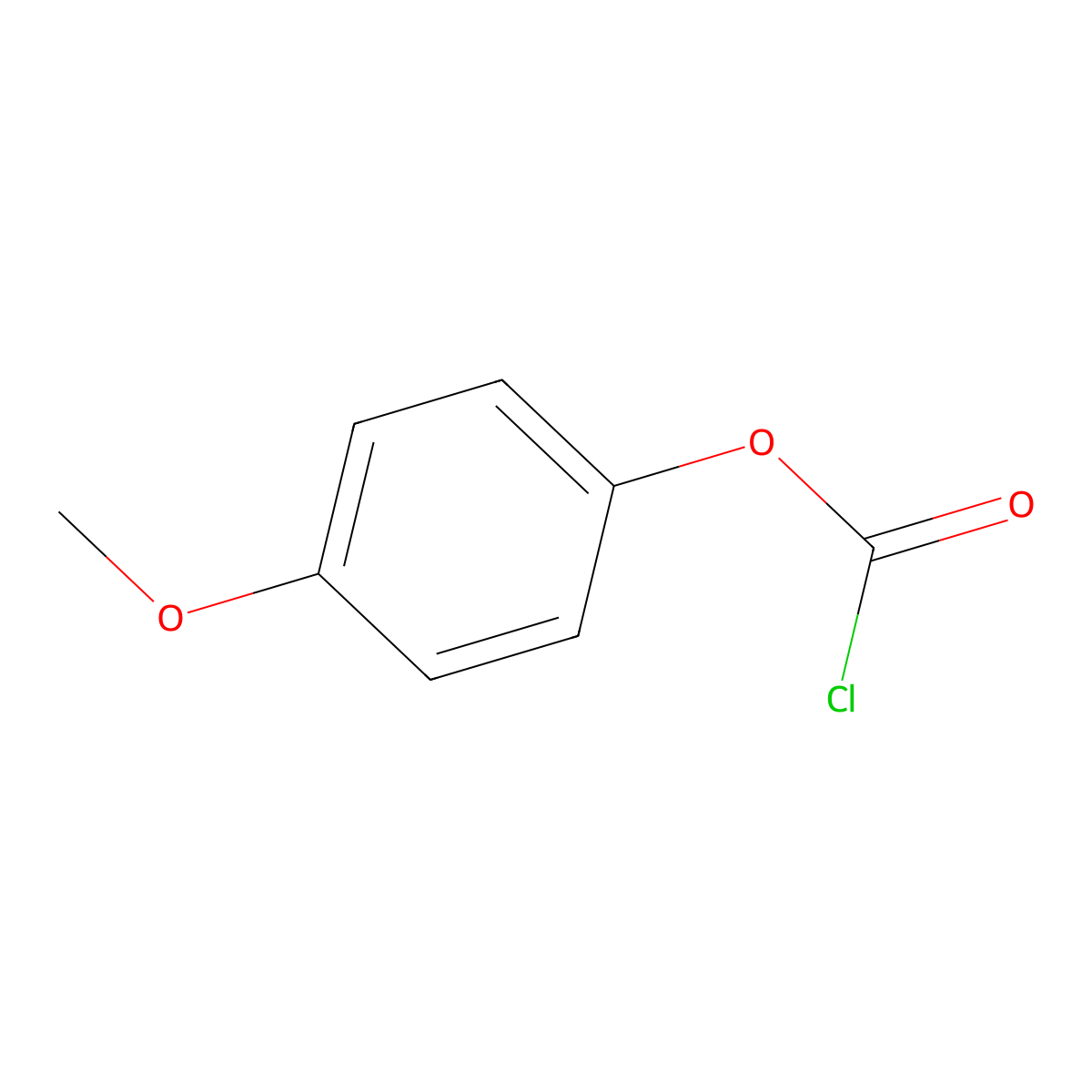 Carbonochloridic acid, 4-methoxyphenyl ester molecular structure, CAS 7693-41-6