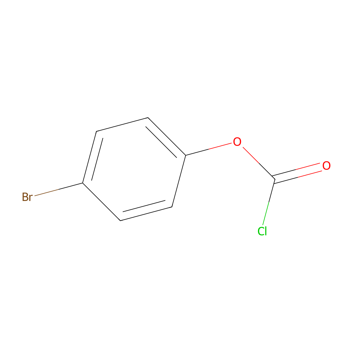 4-Bromophenyl chloroformate molecular structure, CAS 7693-44-9
