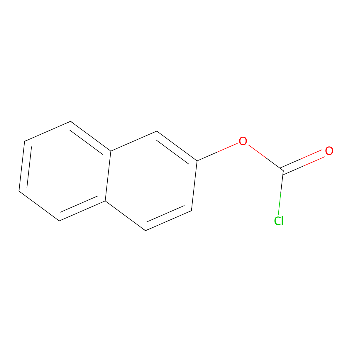 Naphthalen-2-yl carbonochloridate molecular structure, CAS 7693-50-7