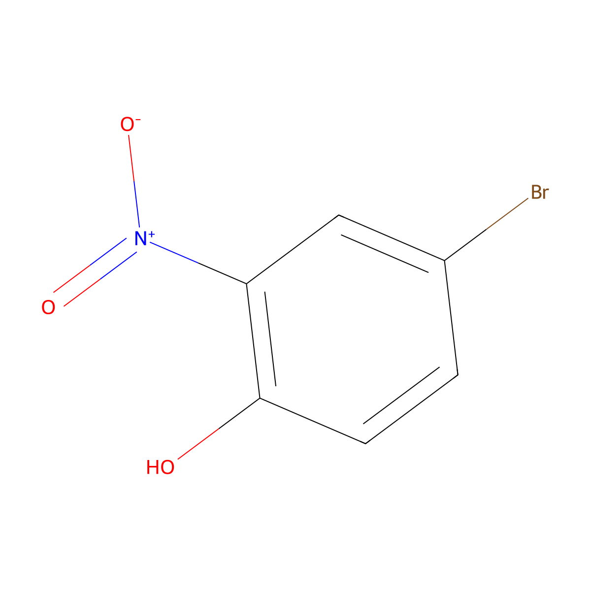 4-Bromo-2-nitrophenol molecular structure, CAS 7693-52-9