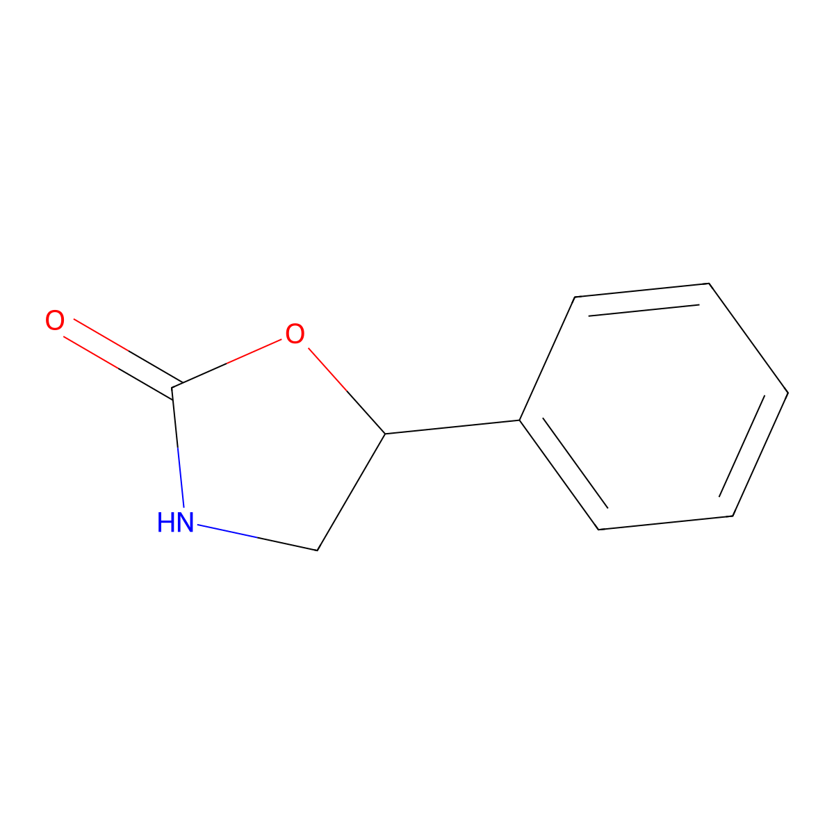 5-Phenyl-1,3-oxazolidin-2-one molecular structure, CAS 7693-77-8