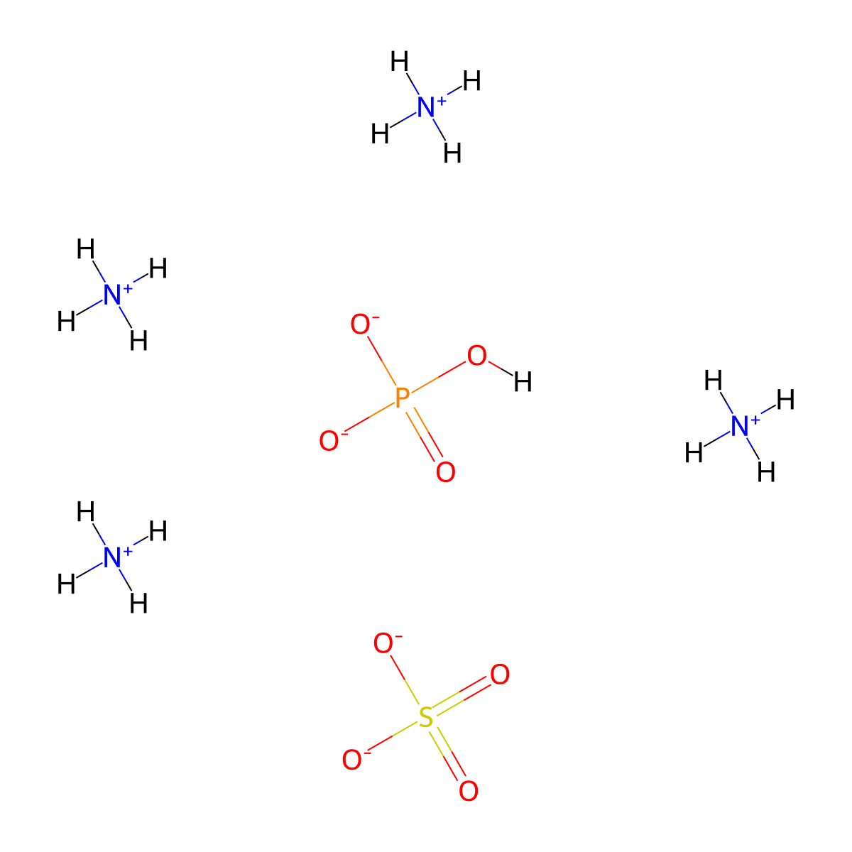 Sulfuric acid diammonium salt, mixt. with diammonium hydrogen phosphate molecular structure, CAS 76930-58-0