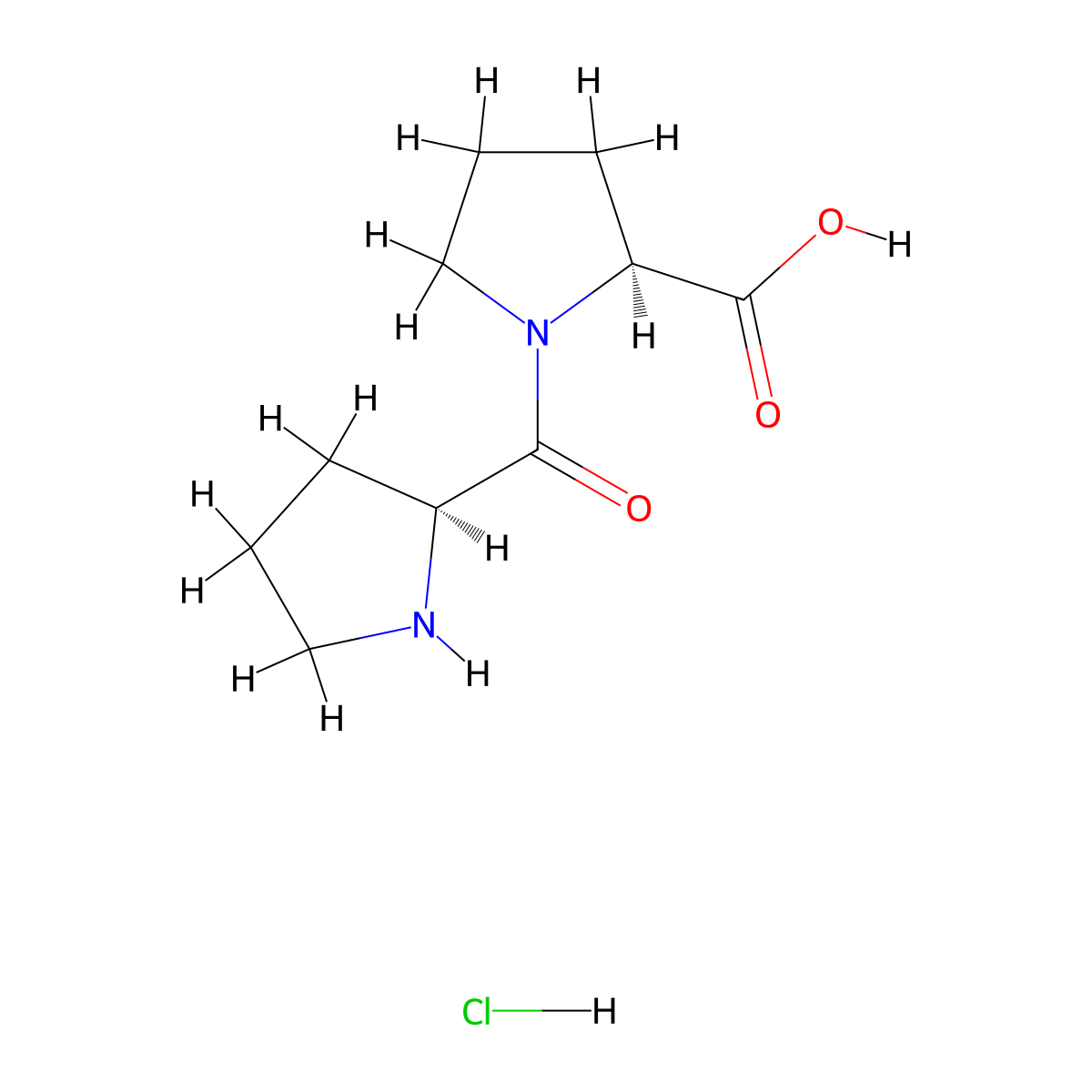 H-Pro-pro-OH hcl molecular structure, CAS 76932-06-4