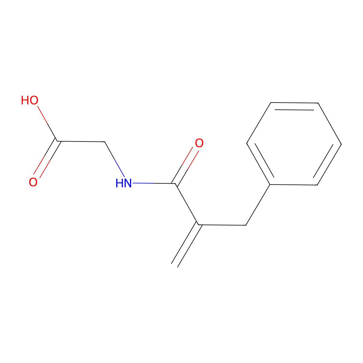 (2-Benzylacryloyl)glycine molecular structure, CAS 76932-18-8