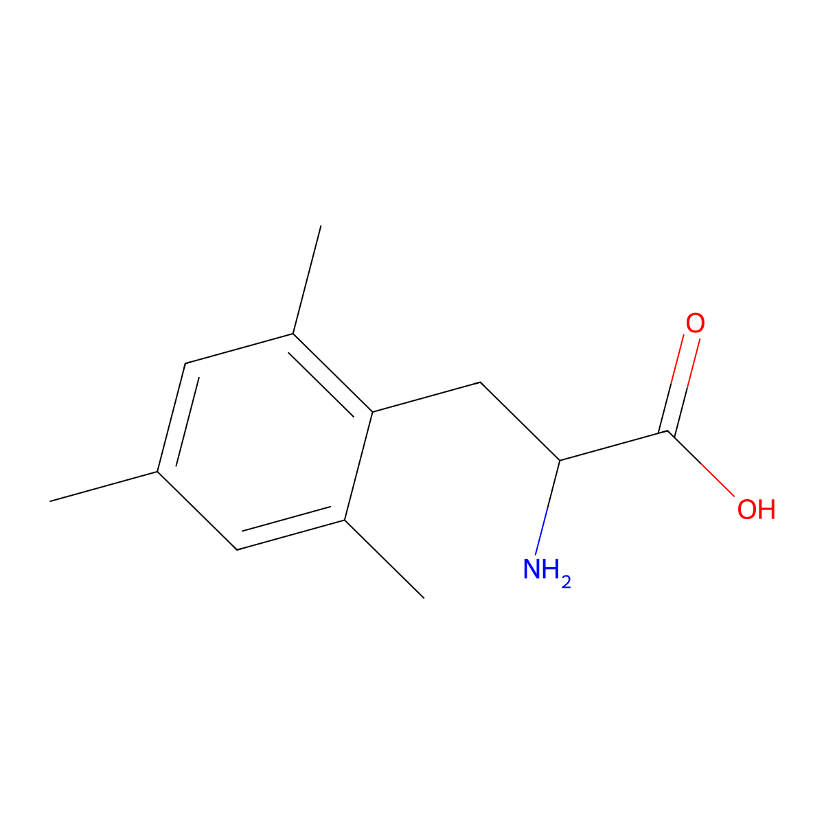 2-Amino-3-(2,4,6-trimethylphenyl)propanoic acid molecular structure, CAS 76932-42-8