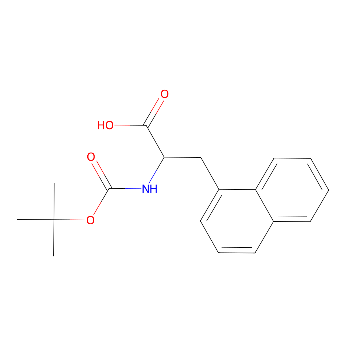 N-(tert-Butoxycarbonyl)-3-naphthalen-1-yl-D-alanine molecular structure, CAS 76932-48-4