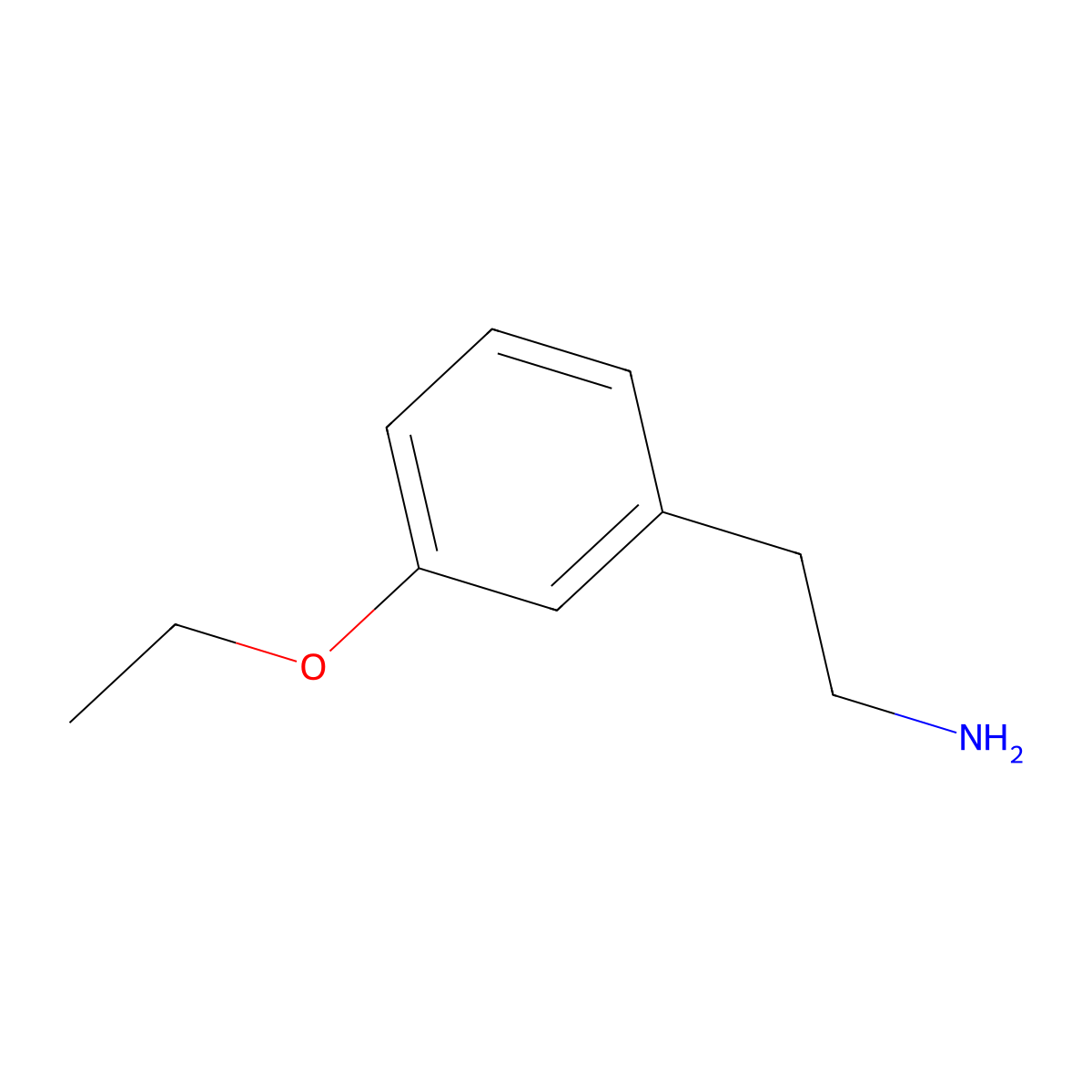 2-(3-Ethoxyphenyl)ethan-1-amine molecular structure, CAS 76935-76-7
