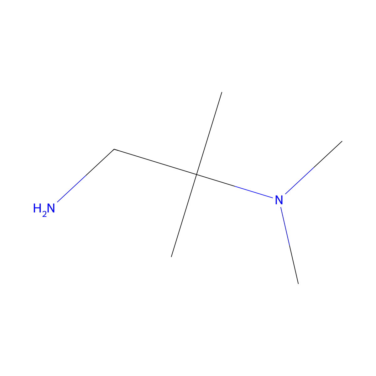 (1-Amino-2-methylpropan-2-yl)dimethylamine molecular structure, CAS 76936-44-2