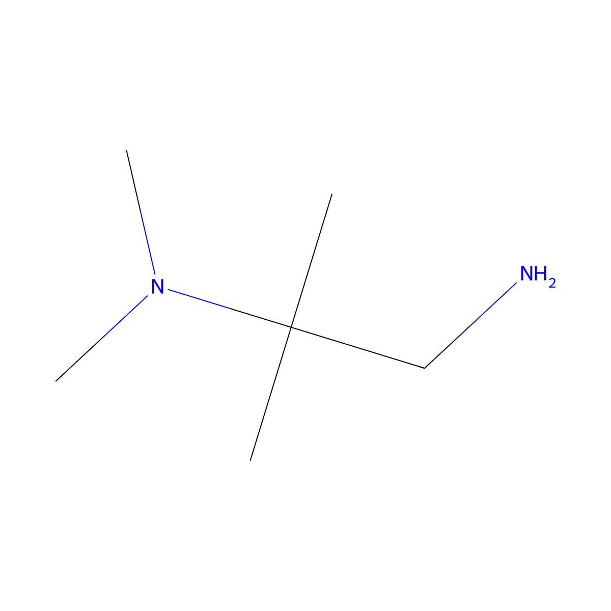 (1-Amino-2-methylpropan-2-yl)dimethylamine molecular structure, CAS 76936-44-2