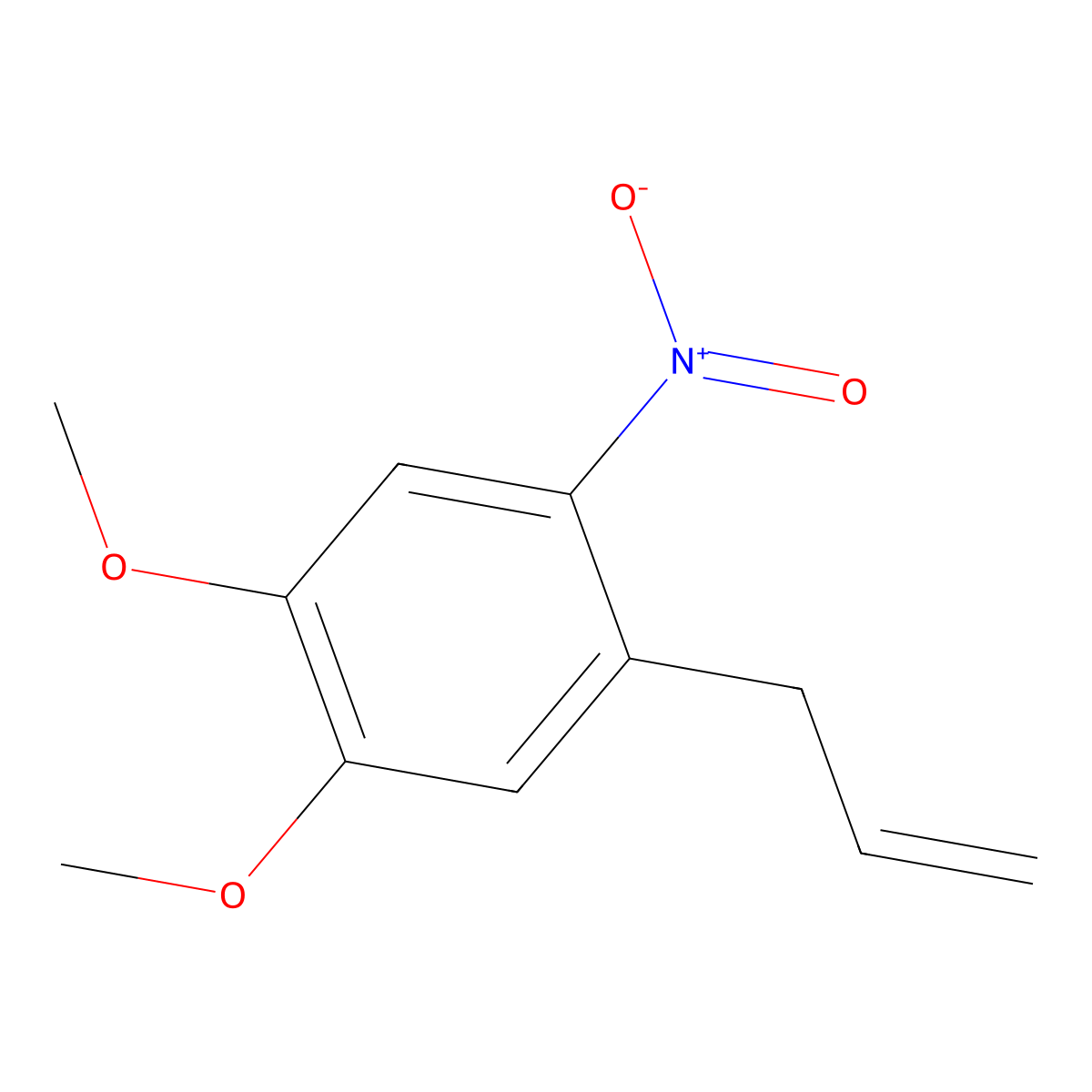 1,2-Dimethoxy-4-nitro-5-(prop-2-en-1-yl)benzene molecular structure, CAS 76936-55-5