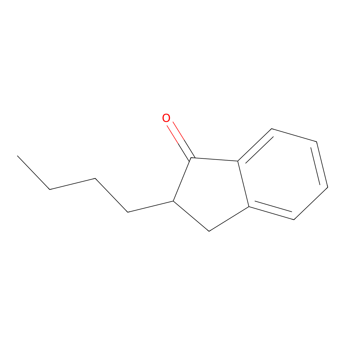 2-Butyl-1-indanone molecular structure, CAS 76937-26-3