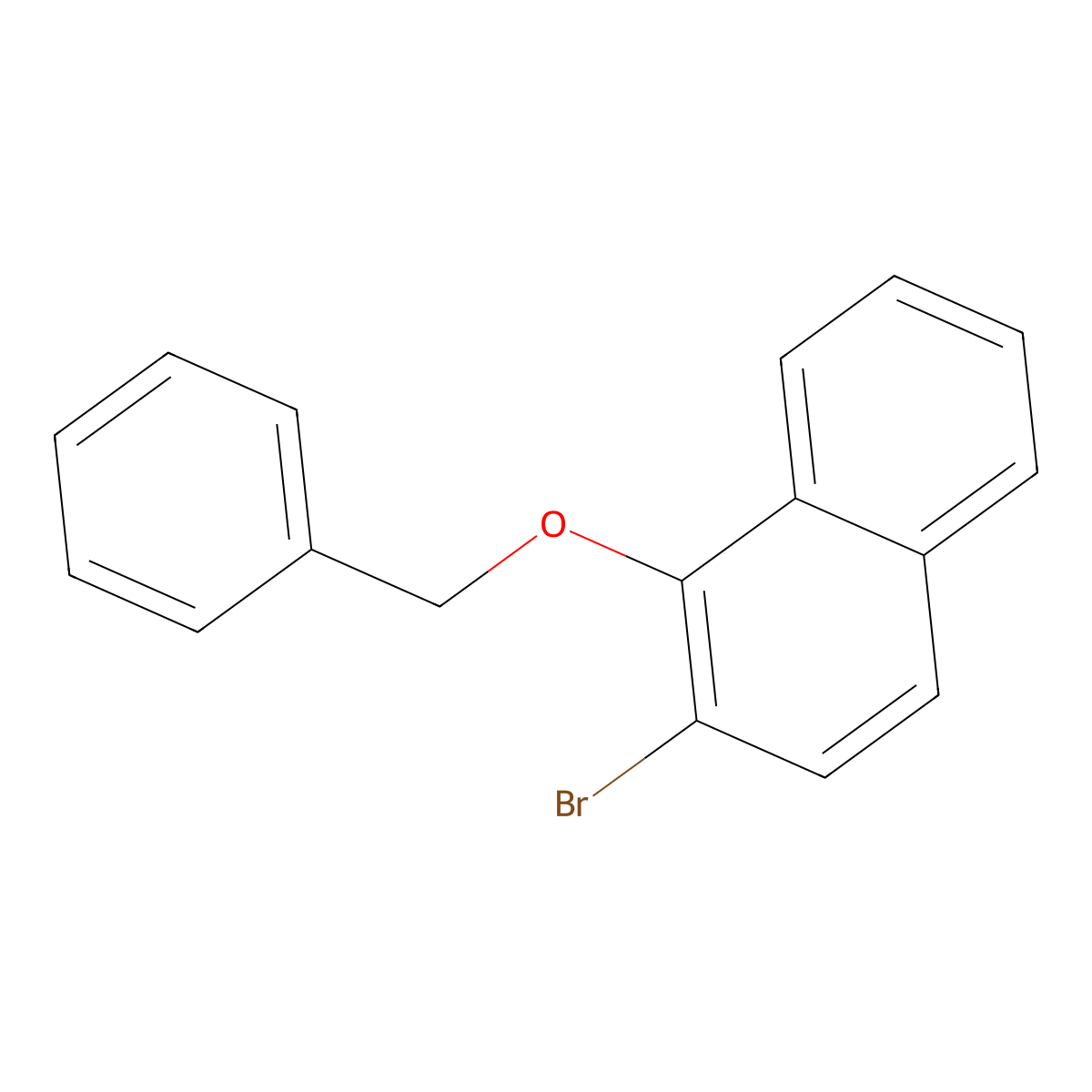 Naphthalene, 2-bromo-1-(phenylmethoxy)- molecular structure, CAS 76939-81-6