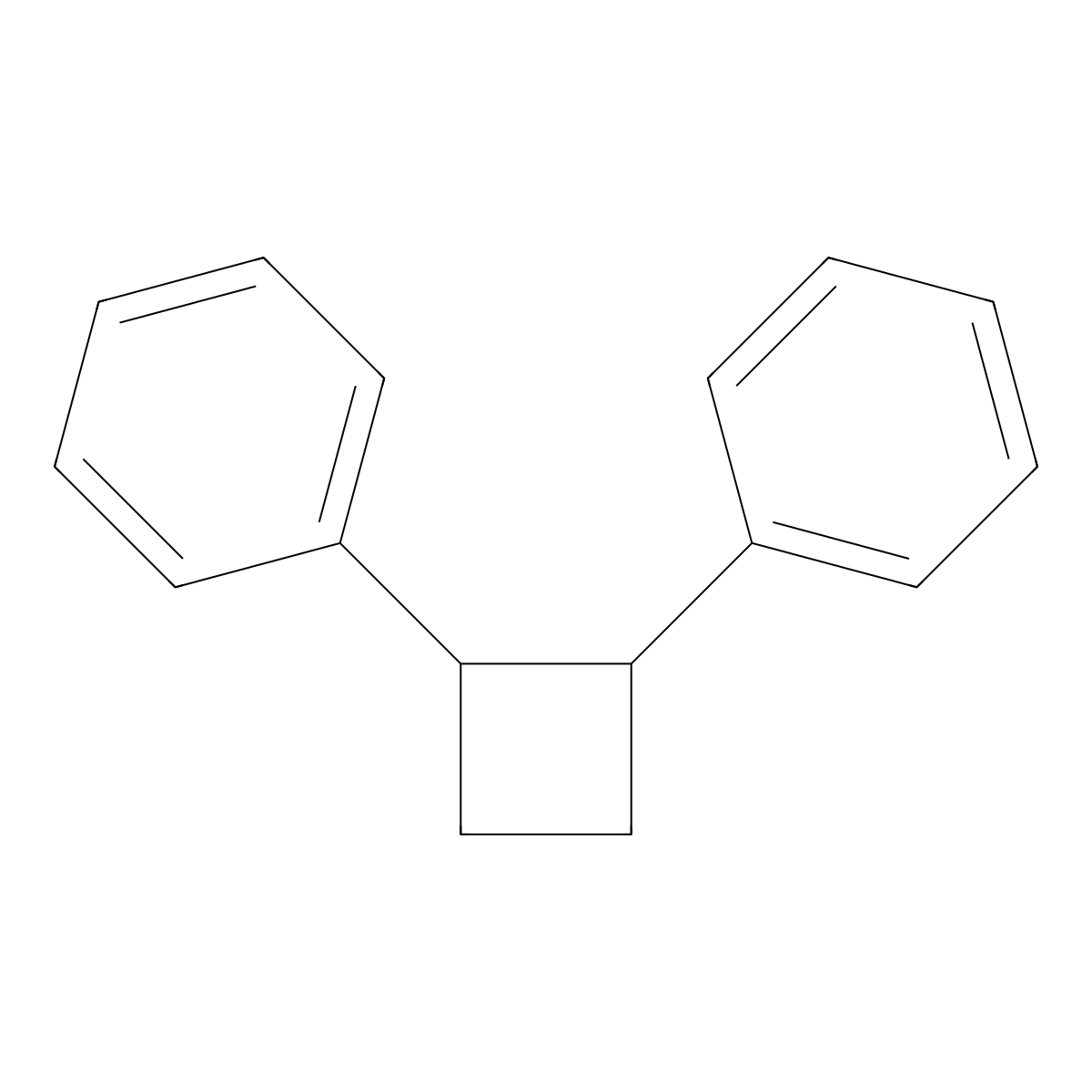 1,2-Diphenylcyclobutane, cis- molecular structure, CAS 7694-30-6