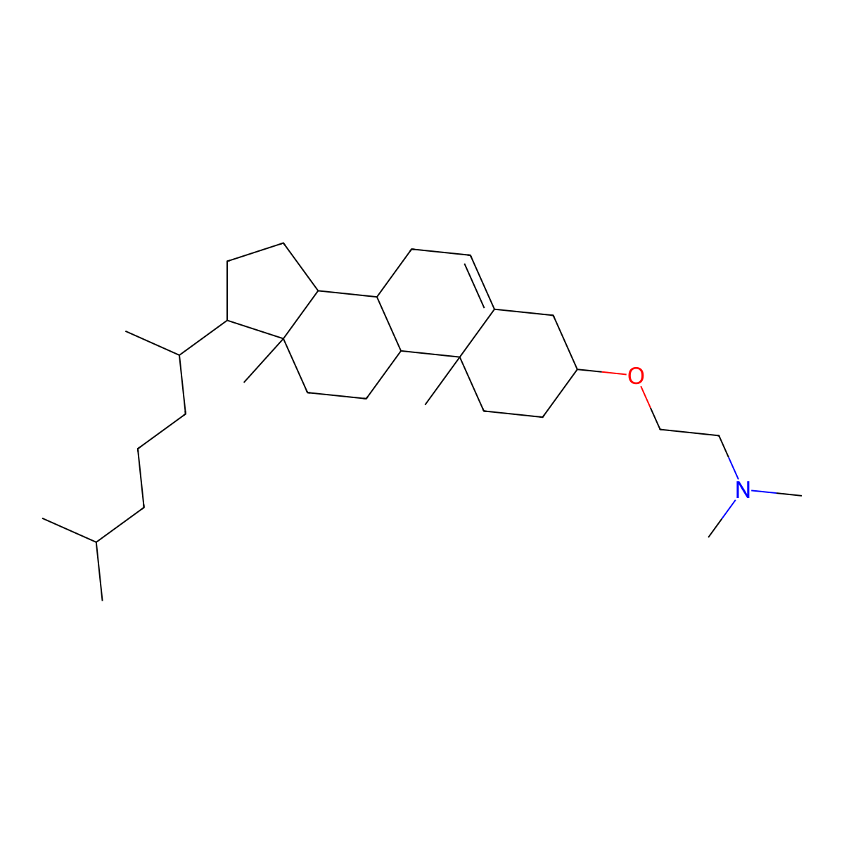 Cholesteryl-N,N-Dimethylethanolamine molecular structure, CAS 7694-43-1