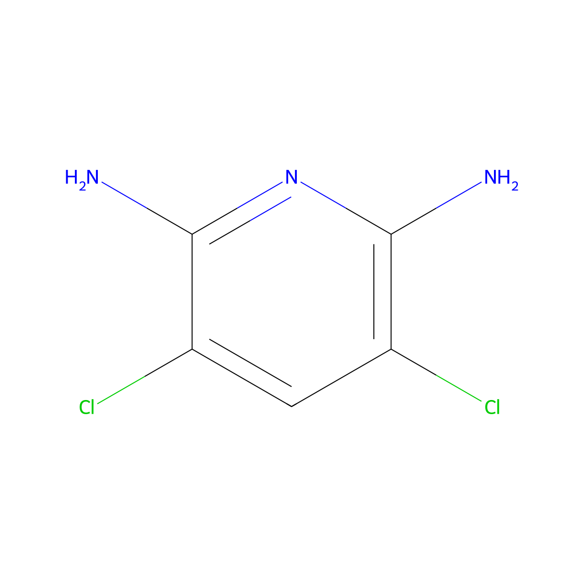 3,5-Dichloropyridine-2,6-diamine molecular structure, CAS 76942-19-3