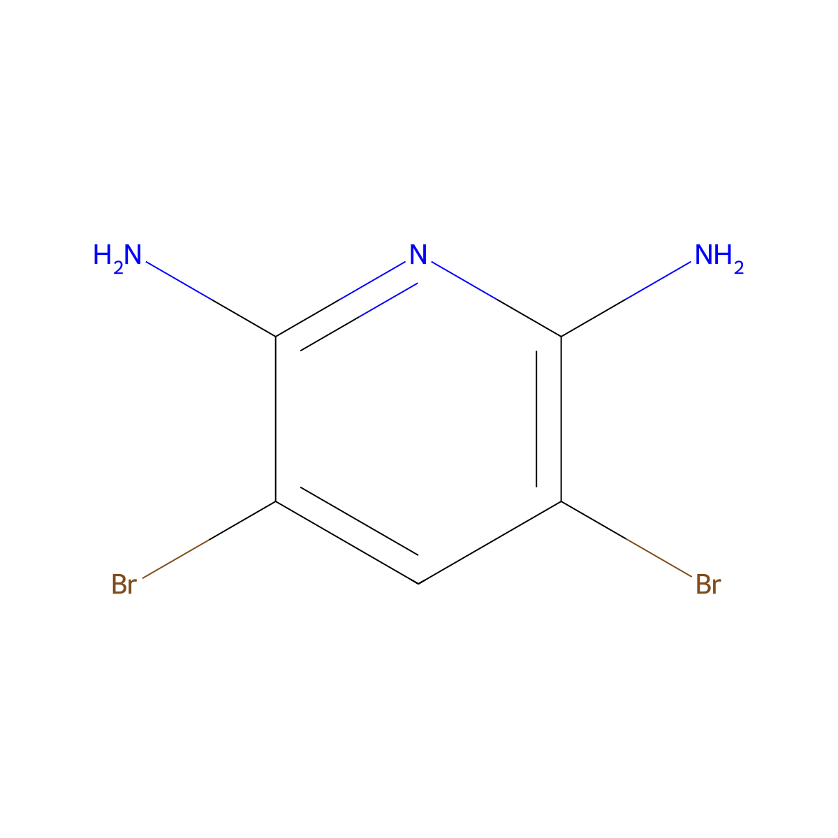 3,5-Dibromopyridine-2,6-diamine molecular structure, CAS 76942-20-6