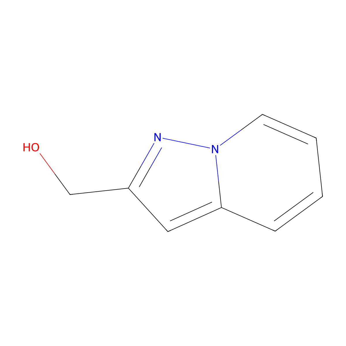 Pyrazolo[1,5-a]pyridin-2-ylmethanol molecular structure, CAS 76943-47-0