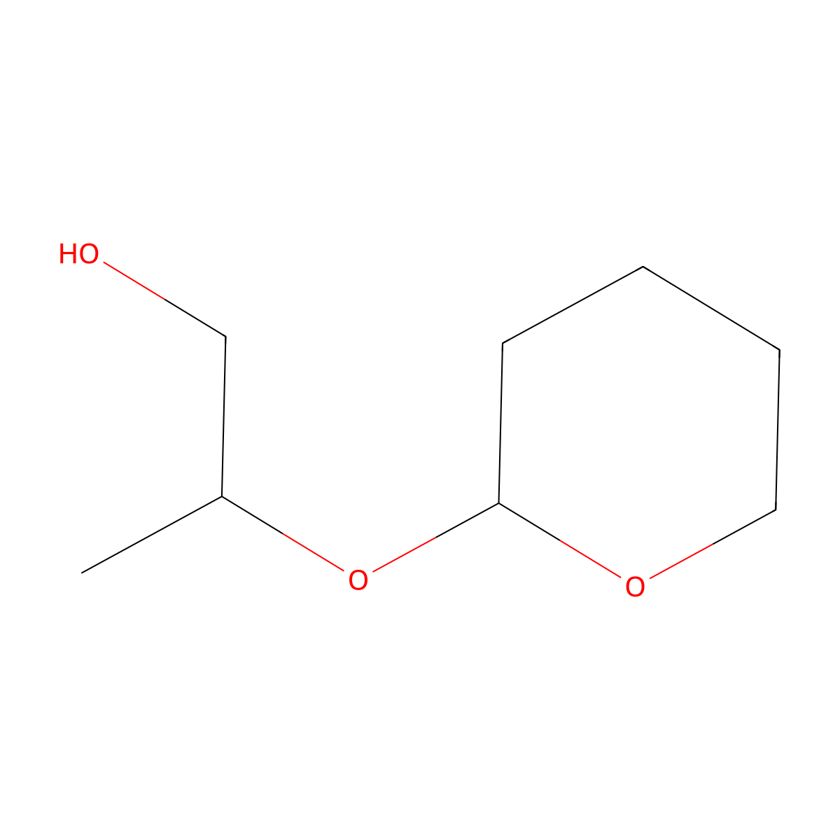 (2S)-2-((Tetrahydro-2H-pyran-2-yl)oxy)propan-1-ol molecular structure, CAS 76946-21-9