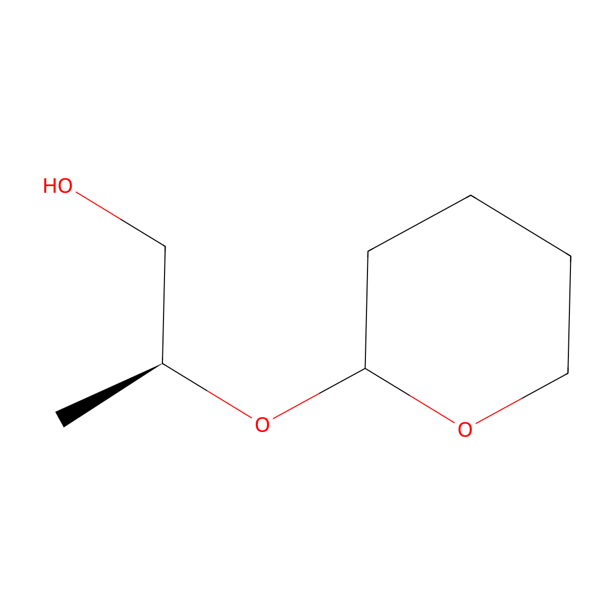 (2S)-2-((Tetrahydro-2H-pyran-2-yl)oxy)propan-1-ol molecular structure, CAS 76946-21-9