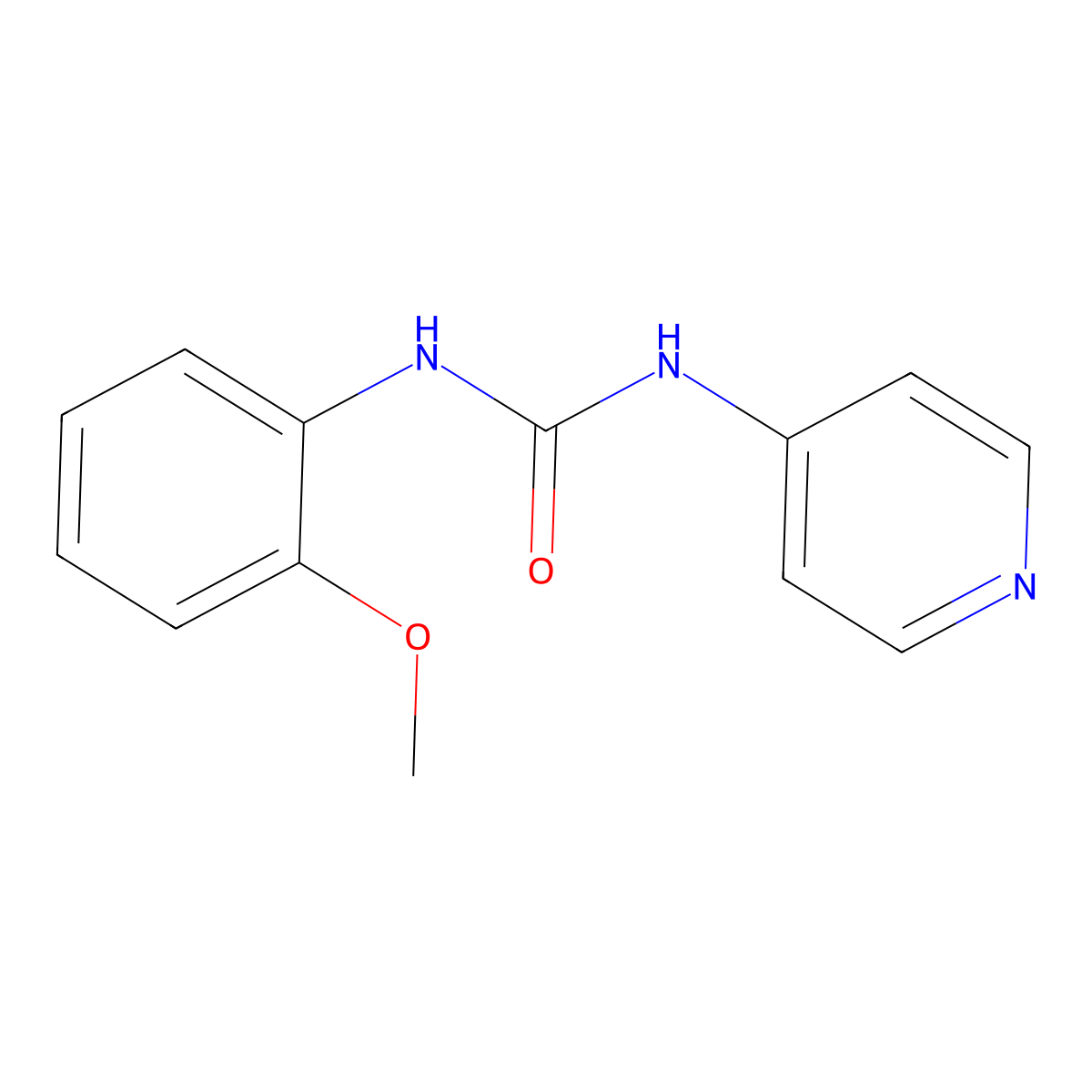 1-(2-Methoxyphenyl)-3-pyridin-4-ylurea molecular structure, CAS 76947-68-7