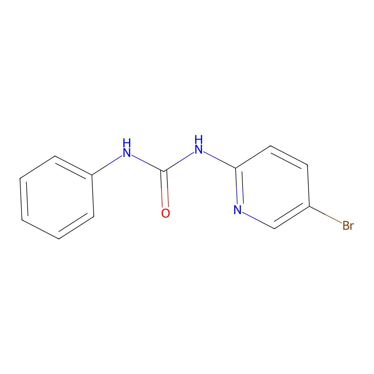 1-(5-Bromopyridin-2-yl)-3-phenylurea molecular structure, CAS 76947-84-7