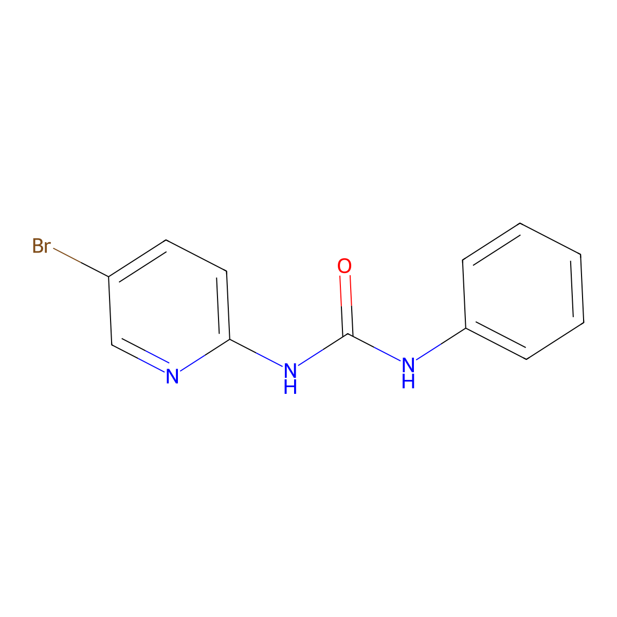 1-(5-Bromopyridin-2-yl)-3-phenylurea molecular structure, CAS 76947-84-7