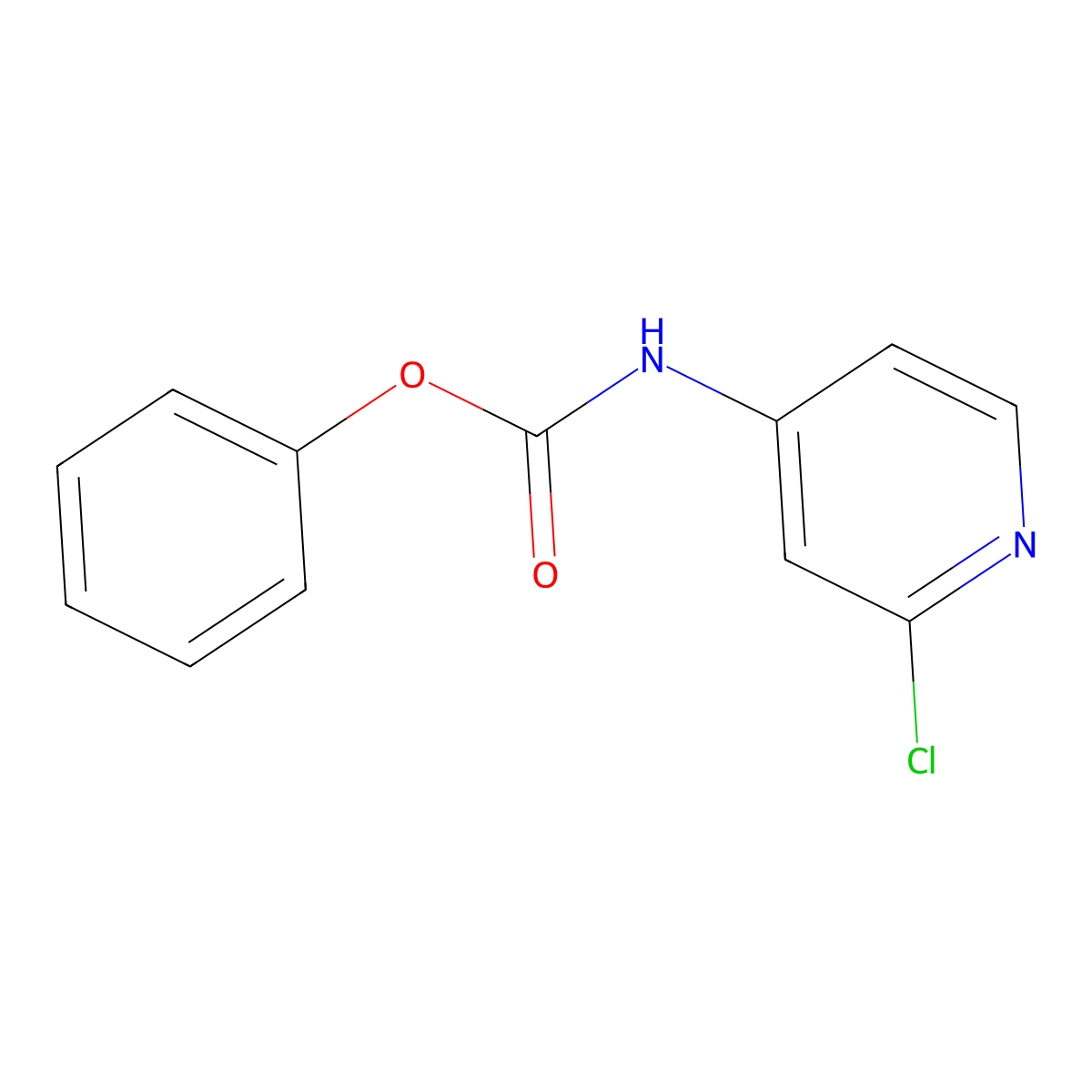 Phenyl (2-chloropyridin-4-yl)carbamate molecular structure, CAS 76947-86-9
