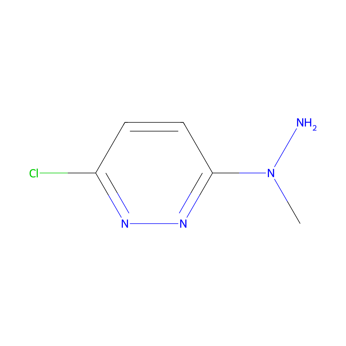 3-Chloro-6-(1-methylhydrazinyl)pyridazine molecular structure, CAS 76953-33-8