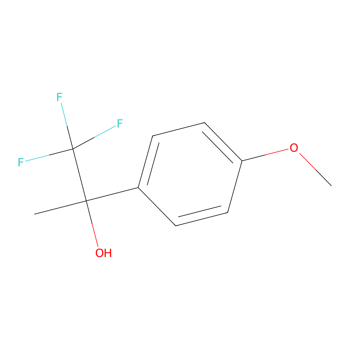 1,1,1-Trifluoro-2-(4-methoxyphenyl)propan-2-ol molecular structure, CAS 76953-96-3