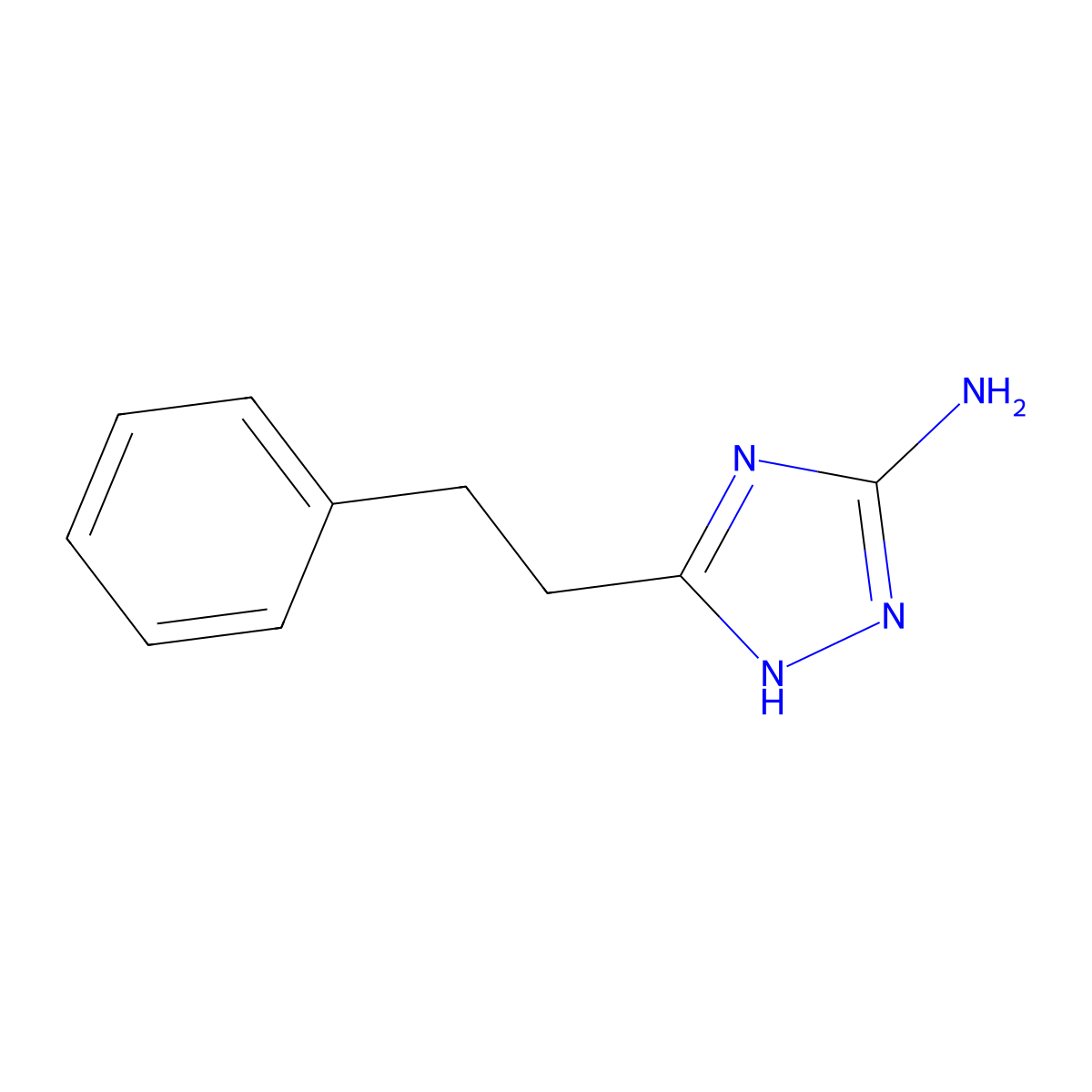 5-Phenethyl-1H-(1,2,4)triazol-3-ylamine molecular structure, CAS 76955-91-4